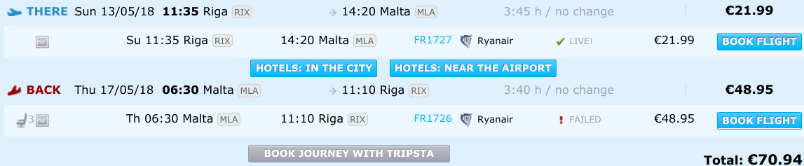 lēti lidojumi uz Maltu
