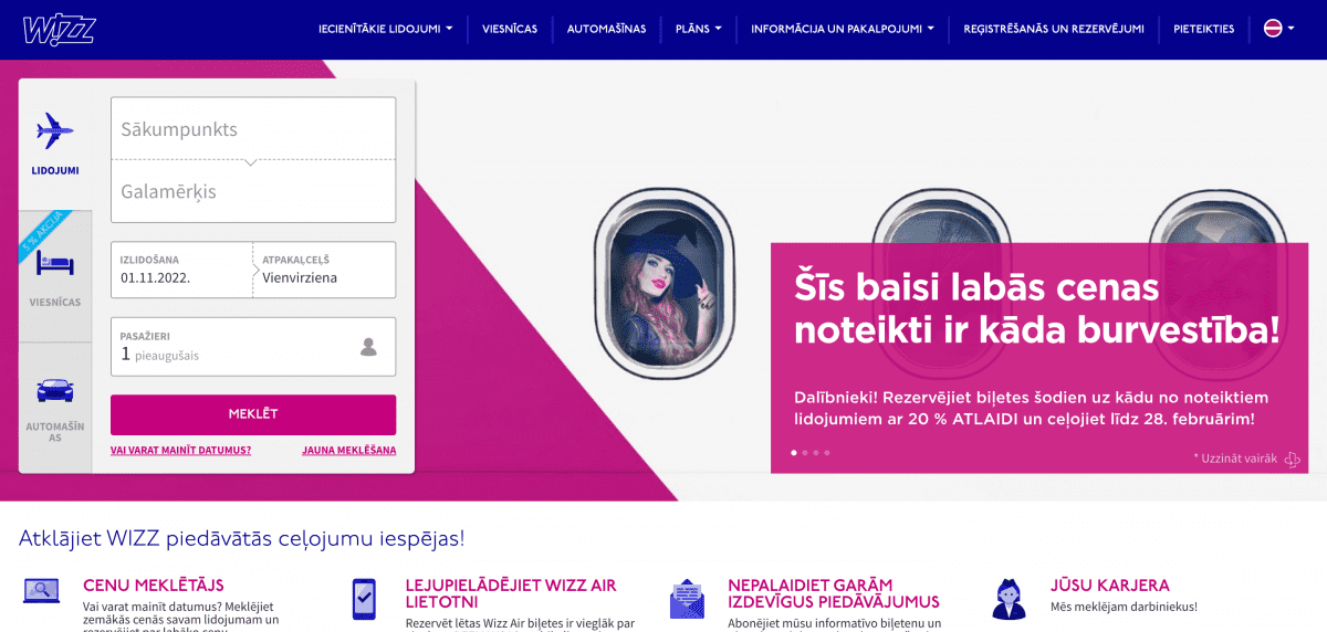 wizzair izpārdošana