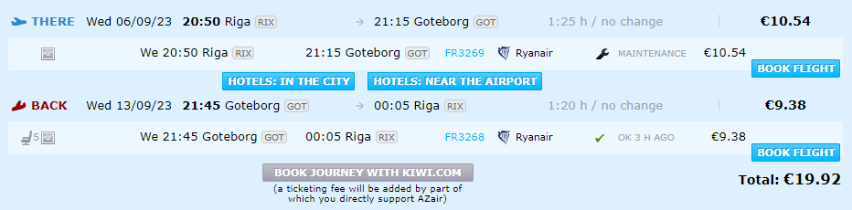 Lētas aviobiļetes uz Gēteborgu