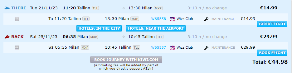 Lētas aviobiļetes uz Milānu