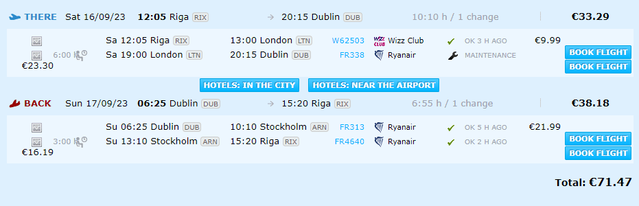 Lētas aviobiļetes uz Dublinu