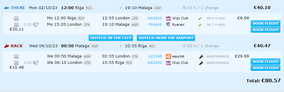 Lētas aviobiļetes uz Malagu