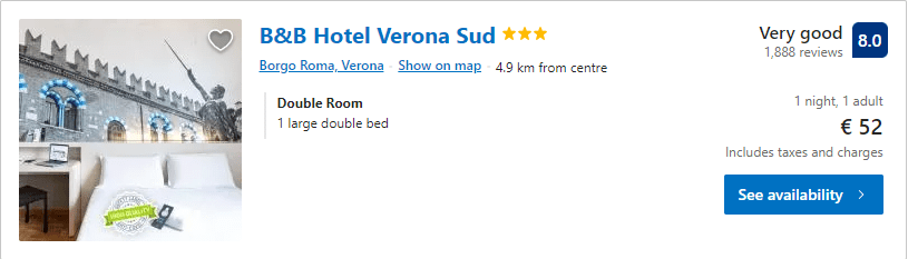 Lētas viesnīcas Veronā Itālijā