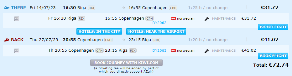 Lētas aviobiļetes uz Kopenhāgenu Dānijā