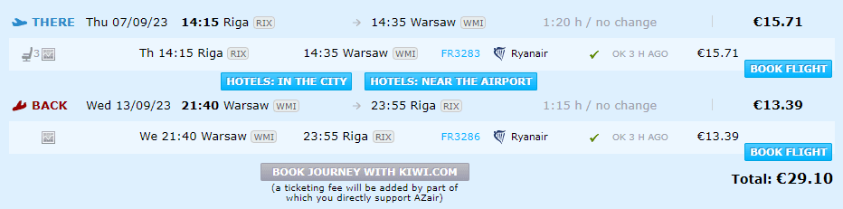Lētas aviobiļetes uz Varšavu Polijā