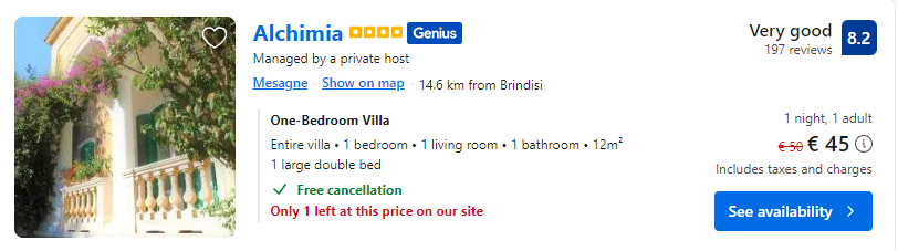 Lētas viesnīcas Brindizi