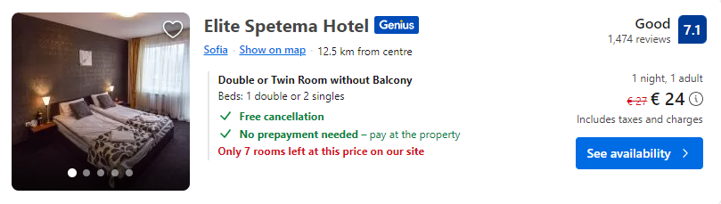 Cheap hotels in Sofia, Bulgaria