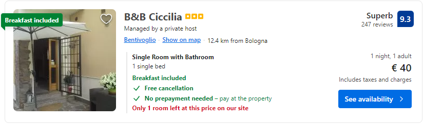 Lētas viesnīcas Boloņā Itālijā