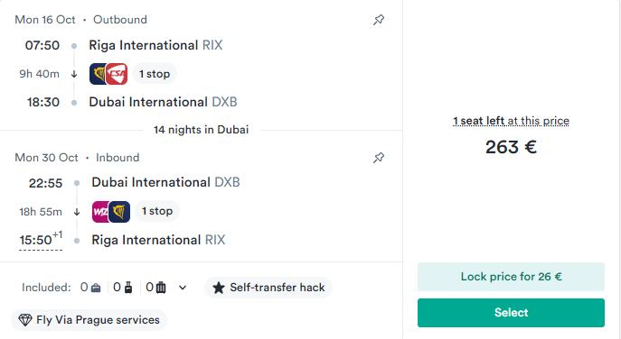 Lētas aviobiļetes uz Dubaju