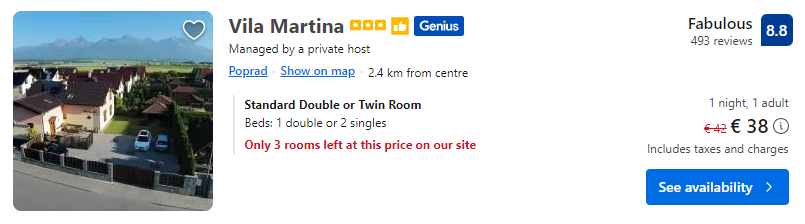 Lētas viesnīcas Tatru Kalnos Popradā