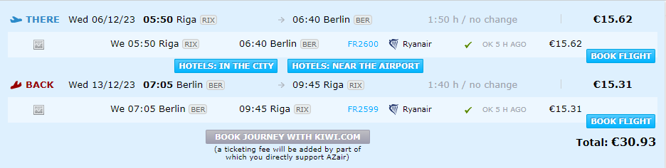 Lētas aviobiļetes uz Berlīni Vācijā