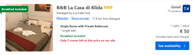 Lētas viesnīcas Boloņā Itālijā