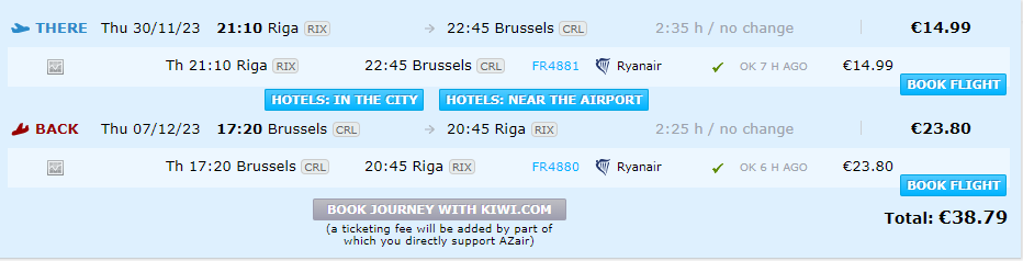 Lētas aviobiļetes uz Briseli Beļģijā