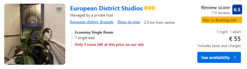 Lētas viesnīcas Briselē Beļģijā