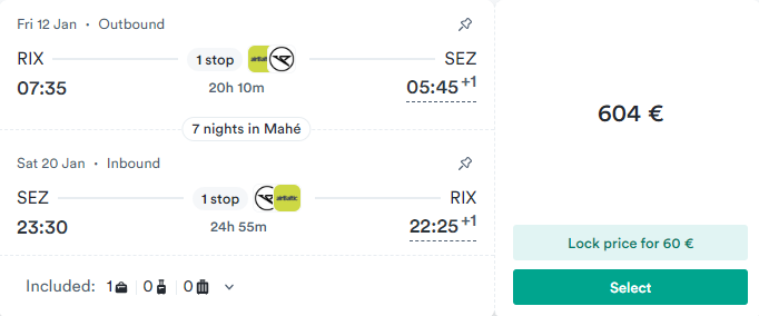 Lētas aviobiļetes uz Seišelu salām