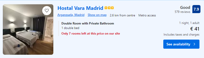 Lētas viesnīcas Madridē Spānijā