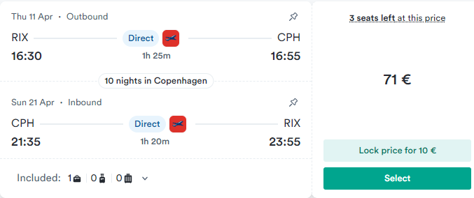 Lētas aviobiļetes uz Kopenhāgenu Dānijā