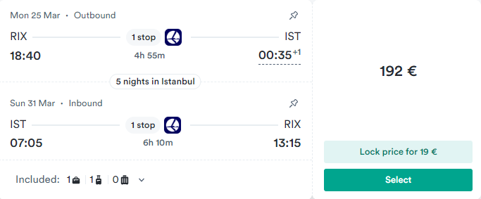 Lētas aviobiļetes uz Stambulu Turcijā