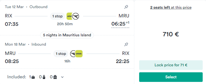 Lētas aviobiļetes uz Maurīciju