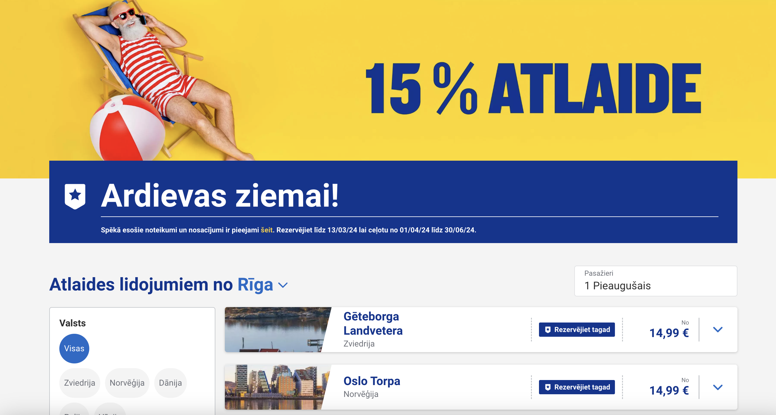 ryanair izpārdošana