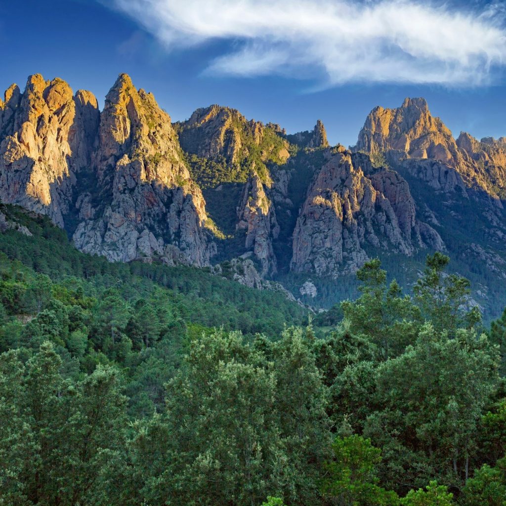 Aiguilles de Bavella virsotnes