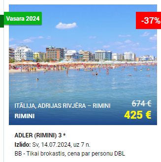 Ceļojums no Rīgas uz Rimini