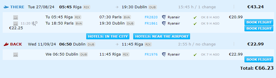 Lētas aviobiļetes uz Dublinu Īrijā