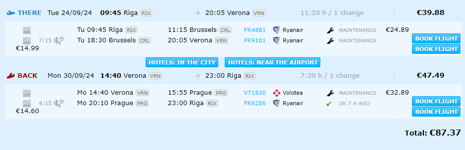 Lētas aviobiļetes uz Veronu Itālijā