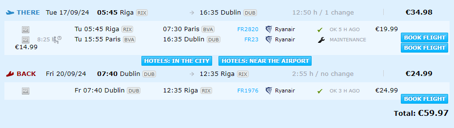 Lētas aviobiļetes uz Dublinu Īrijā