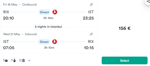 Lētas aviobiļetes uz Stambulu Turcijā
