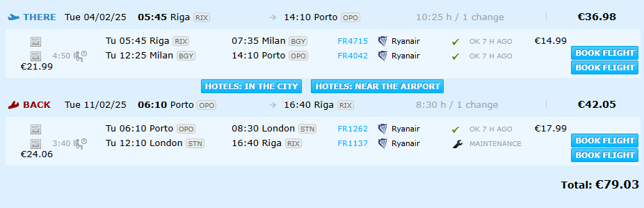 Lētas aviobiļetes uz Porto Portugālē