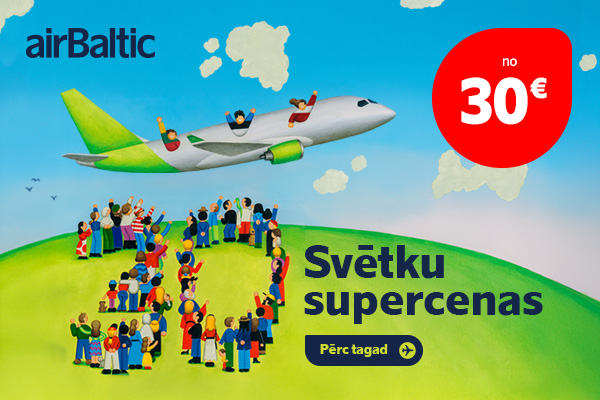 airBaltic izziņo 30. dzimšanas dienas supercenas, visi lidojumi no 30€!