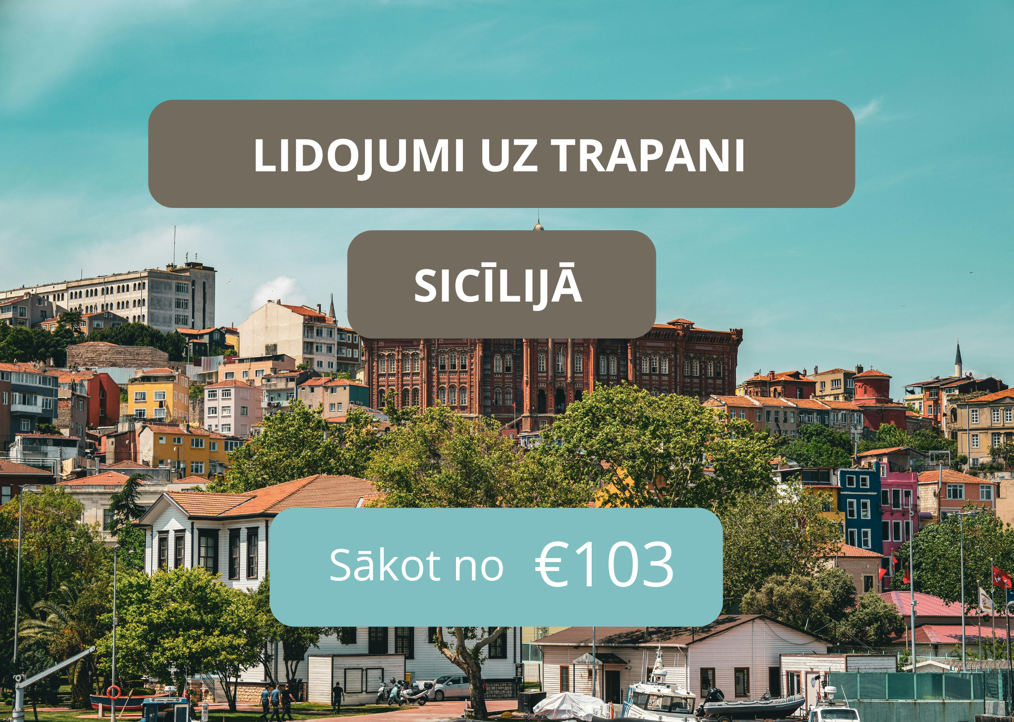 Lētas aviobiļetes no Rīgas uz Trapani Sicīlijā