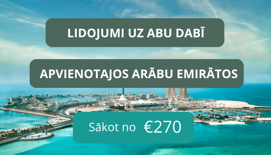 Lētas aviobiļetes uz Abu Dabī Apvienotajos Arābu emirātos
