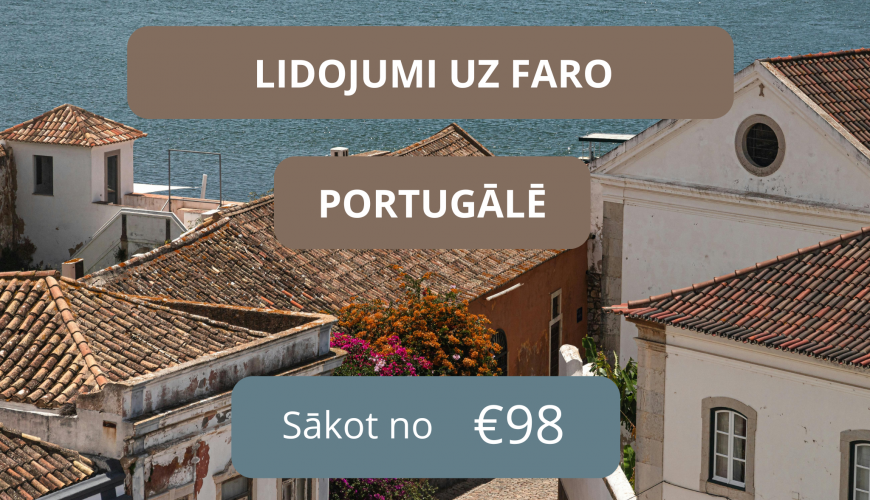 Lētas aviobiļetes uz Faro Portugālē