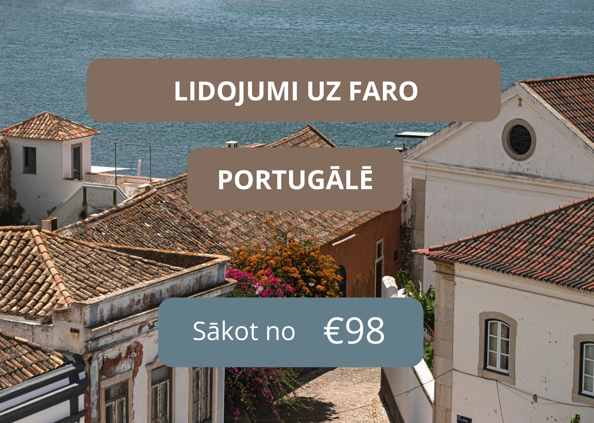 Lētas aviobiļetes uz Faro Portugālē