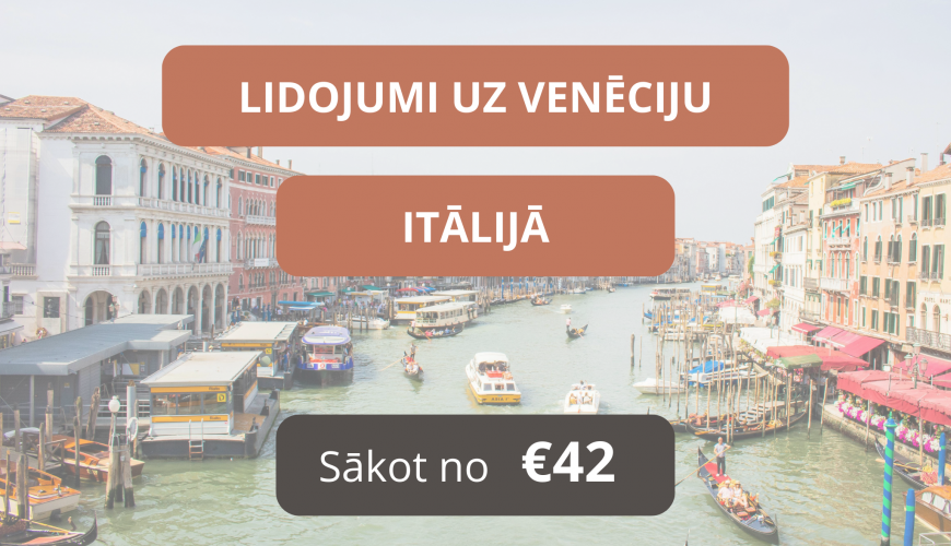 Lētas aviobiļetes uz Venēciju Itālijā
