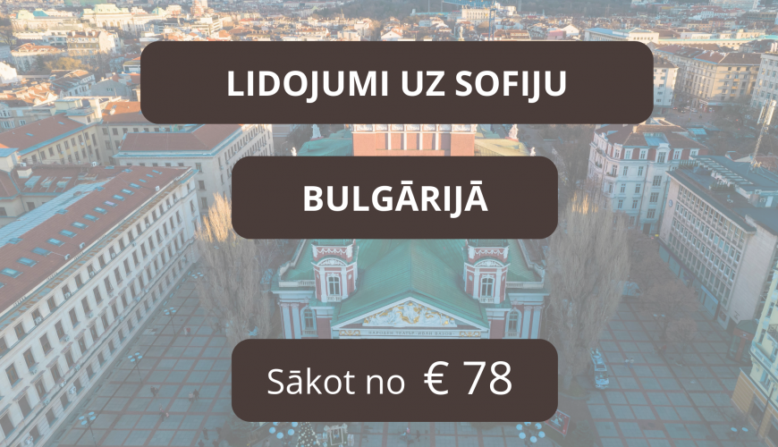Lētas aviobiļetes uz Sofiju Bulgārijā