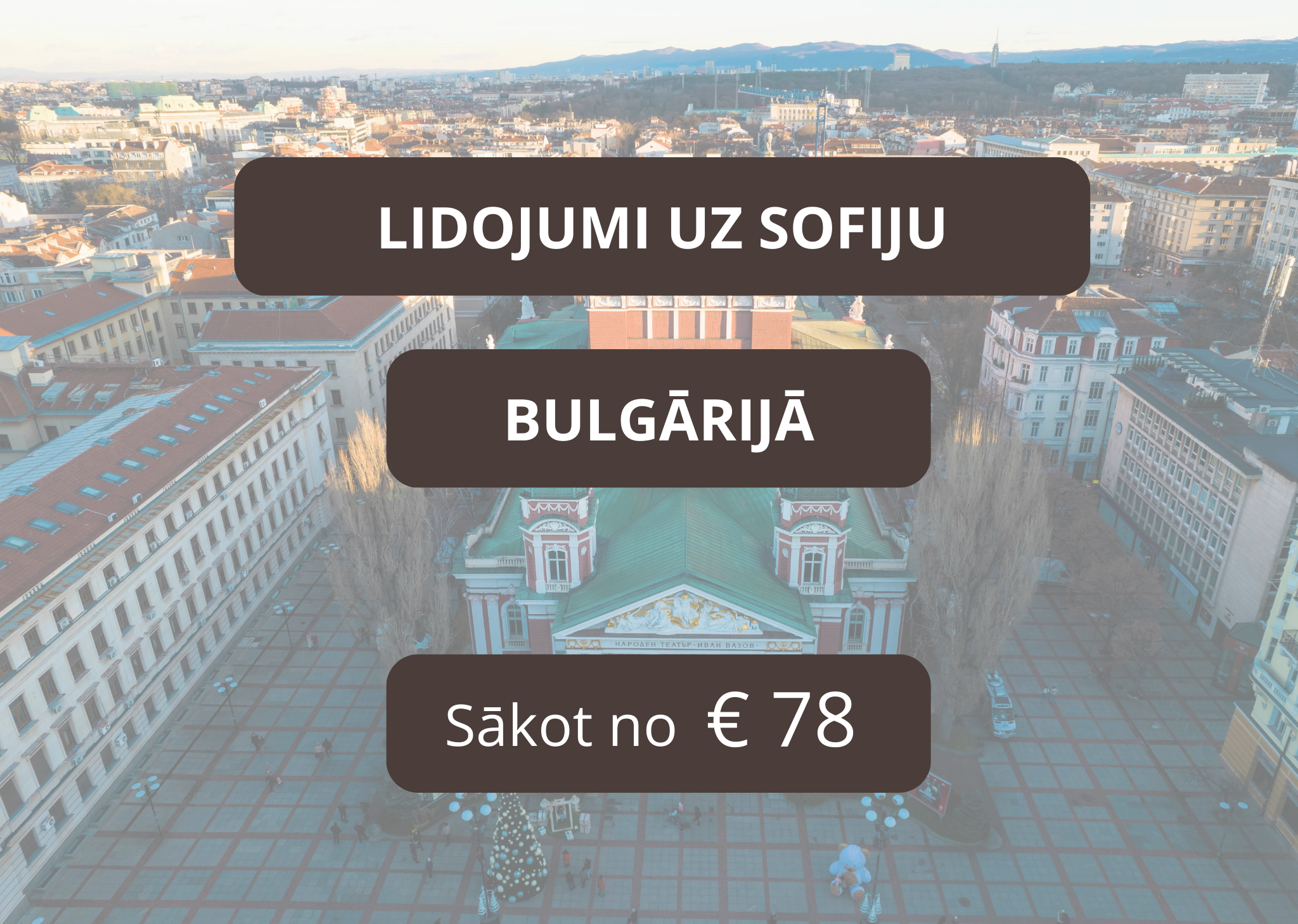 Lētas aviobiļetes uz Sofiju Bulgārijā