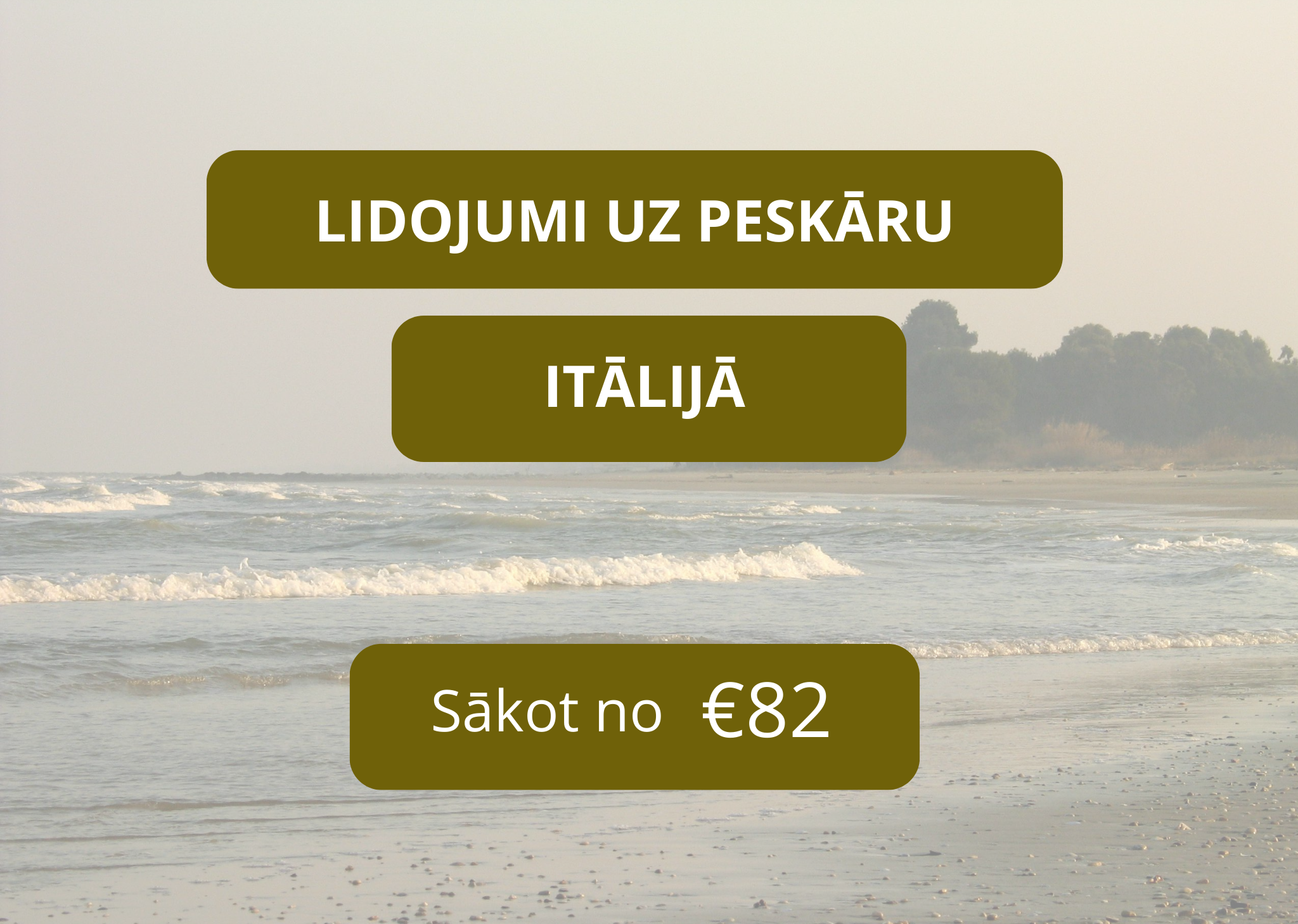 Lētas aviobiļetes uz Peskāru Itālijā