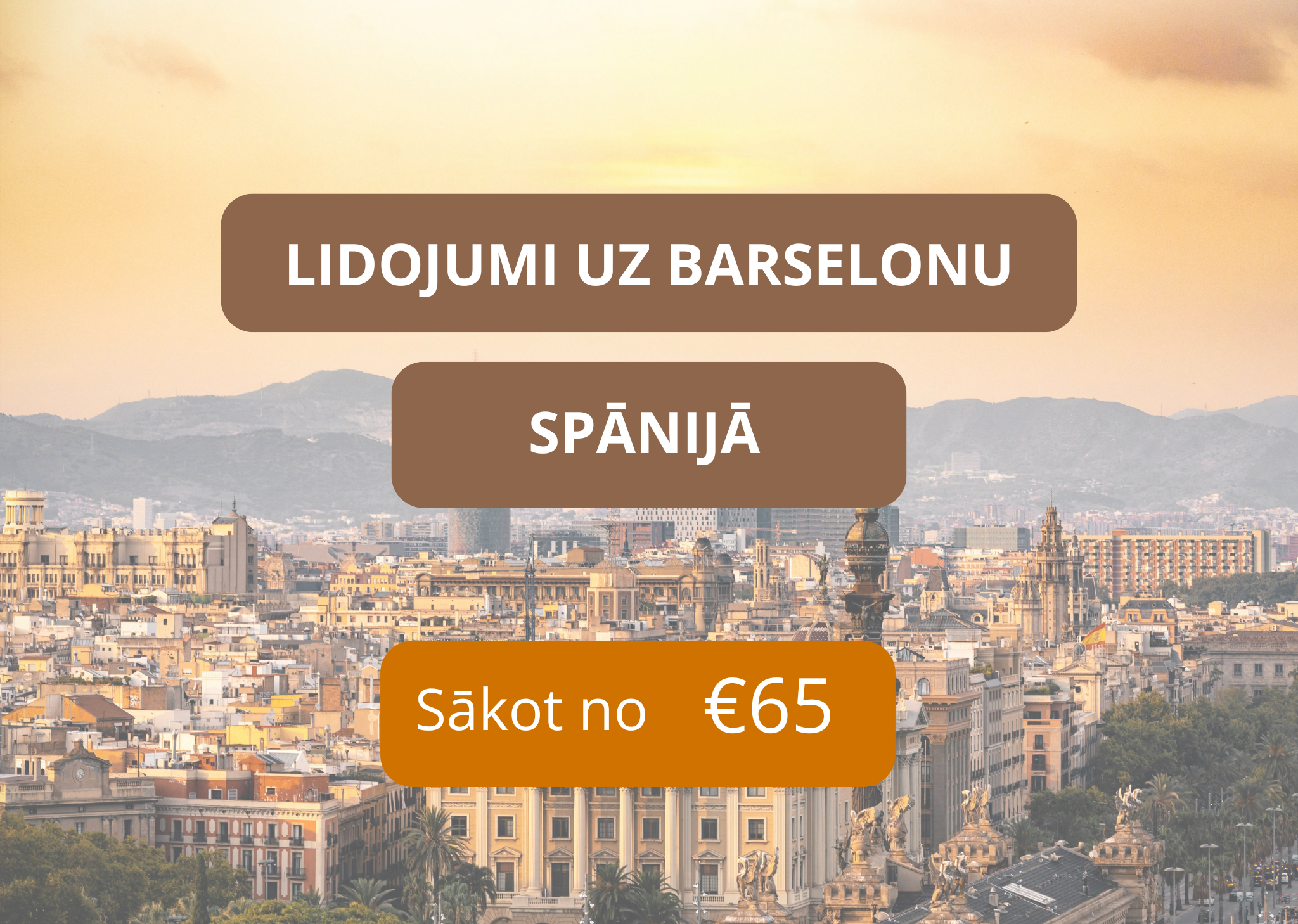 Lētas aviobiļetes no Rīgas uz Barselonu