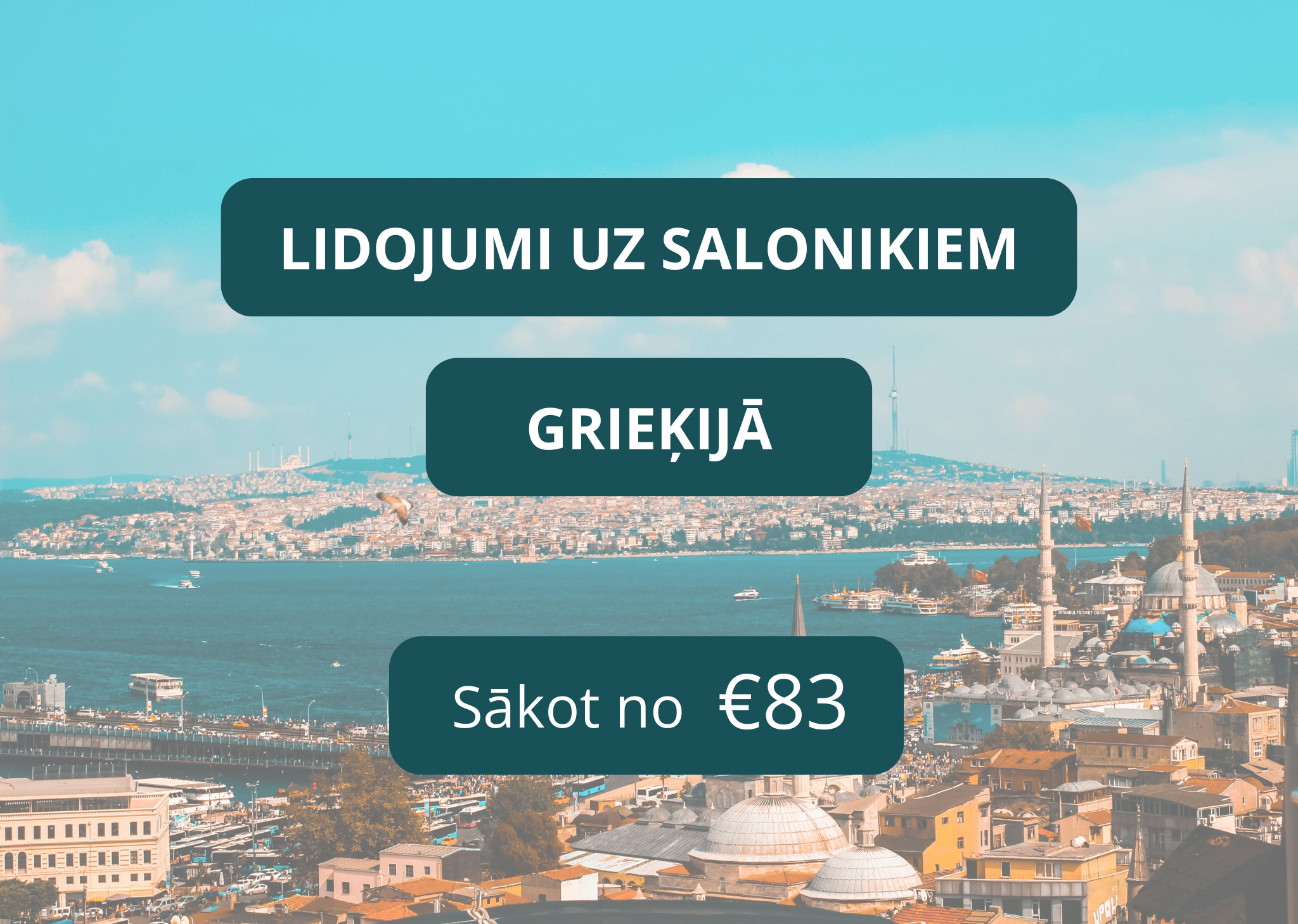 Lētas aviobiļetes no Rīgas uz Salonikiem Grieķijā