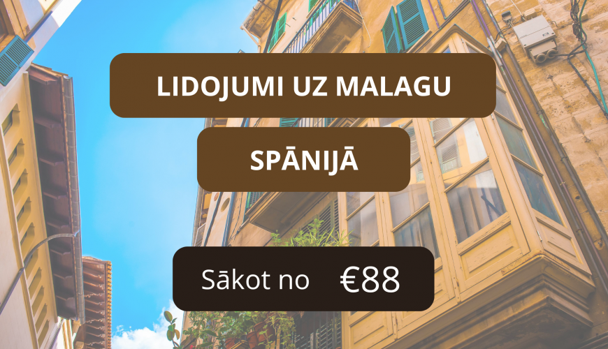 Lētas aviobiļetes uz Malagu Spānijā