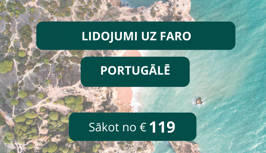 Lētas aviobiļetes uz Faro Portugālē