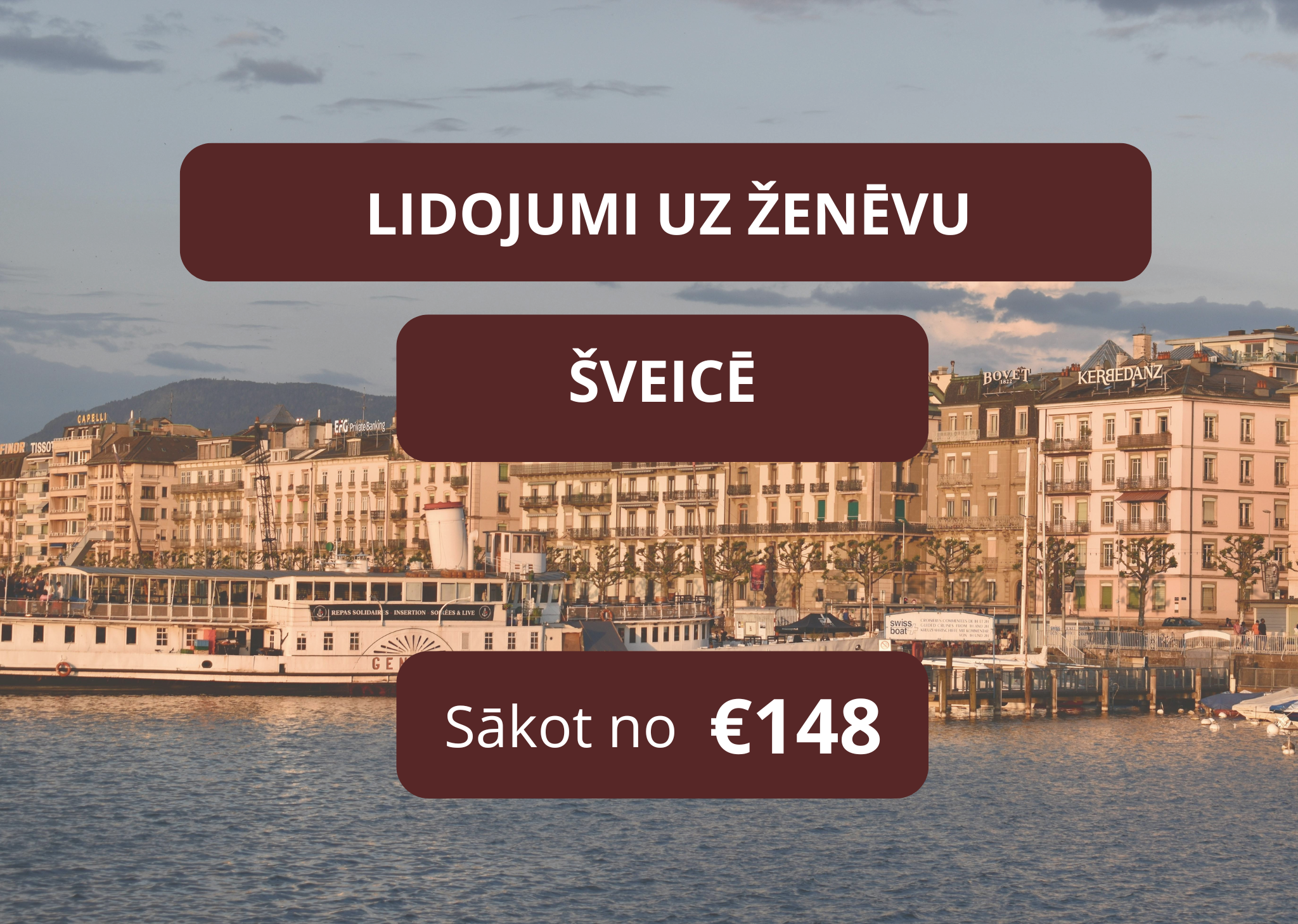 Lētas aviobiļetes uz Ženēvu Šveicē