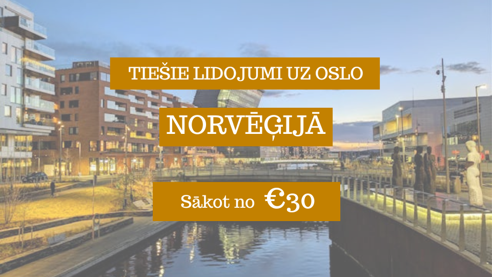 Lētas aviobiļetes uz Oslo Norvēģijā