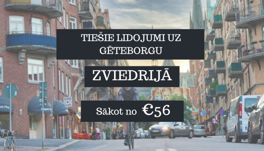 Lētas aviobiļetes uz Gēteborgu Zviedrijā