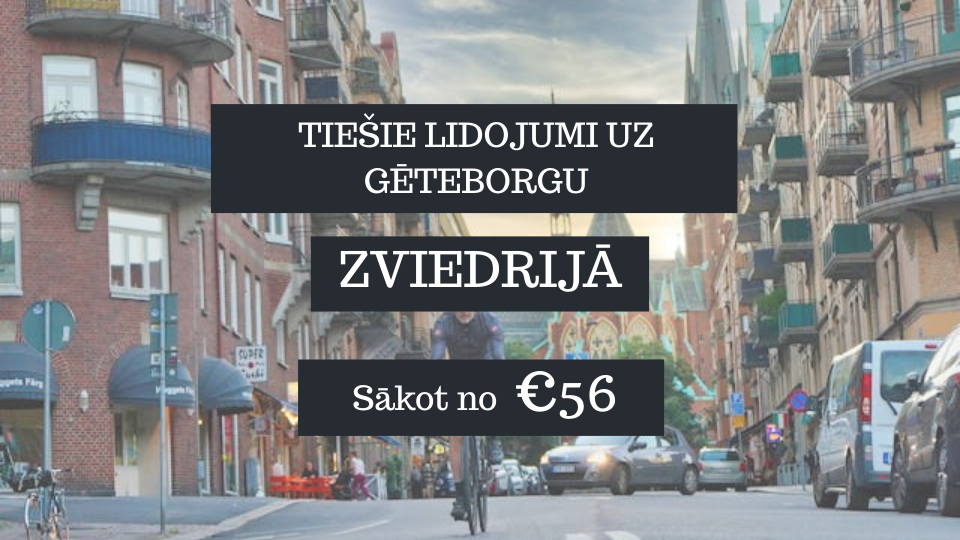 Lētas aviobiļetes uz Gēteborgu Zviedrijā