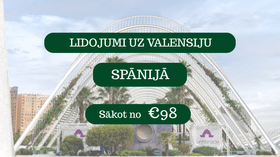 Lētas aviobiļetes uz Valensiju Spānijā