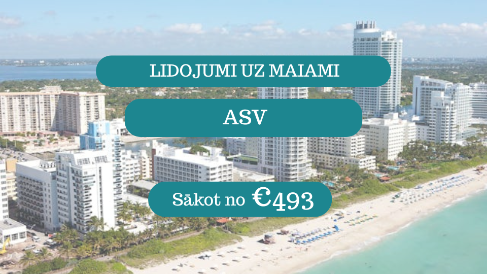 Lētas aviobiļetes uz Maiami Floridā